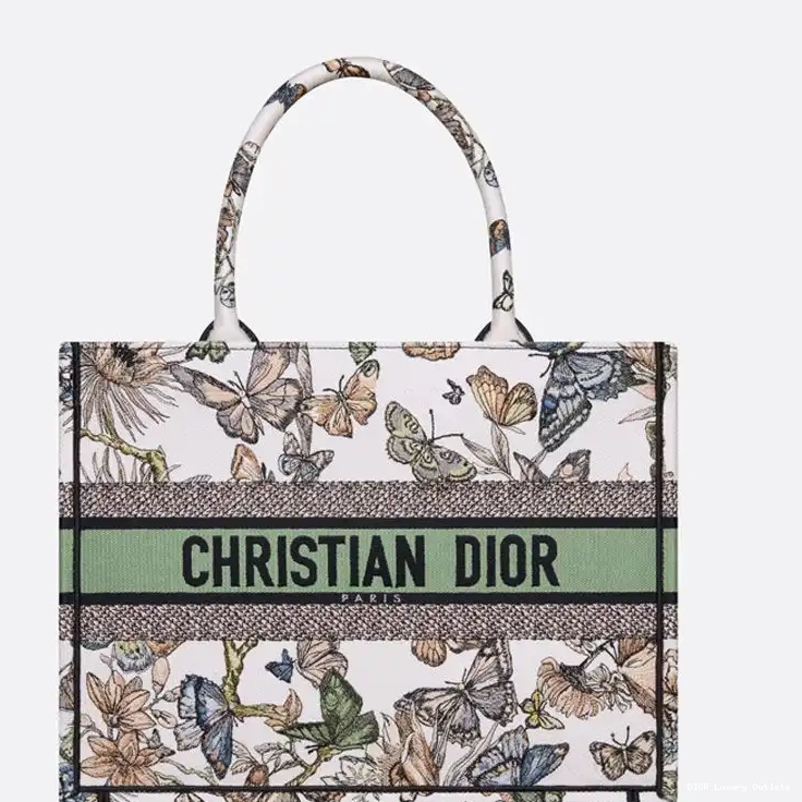 Book Mexico White Dior Jouy Green Motif de Canvas Toile Tote 0620 Luxury